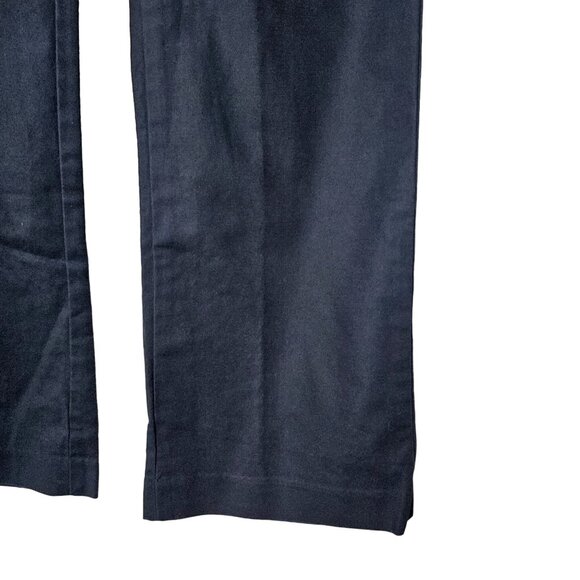 LOFT Black Women's Pants Straight leg Button Detail cotton spandex size 6P - Picture 4 of 9